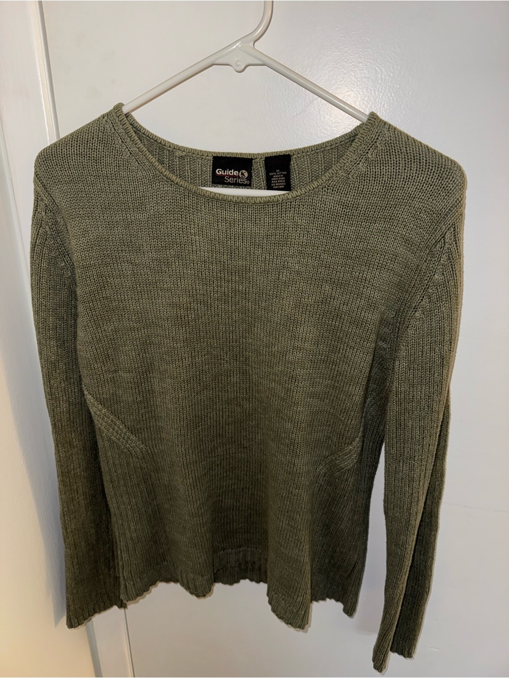 Guide Series Vintage Olive Green Knit Sweater